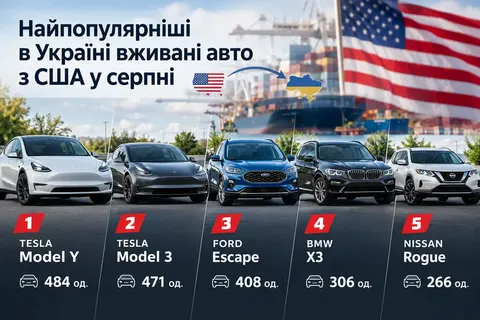 Вживані авто з США: за серпень українці зареєстрували 4,7 тисячі машин