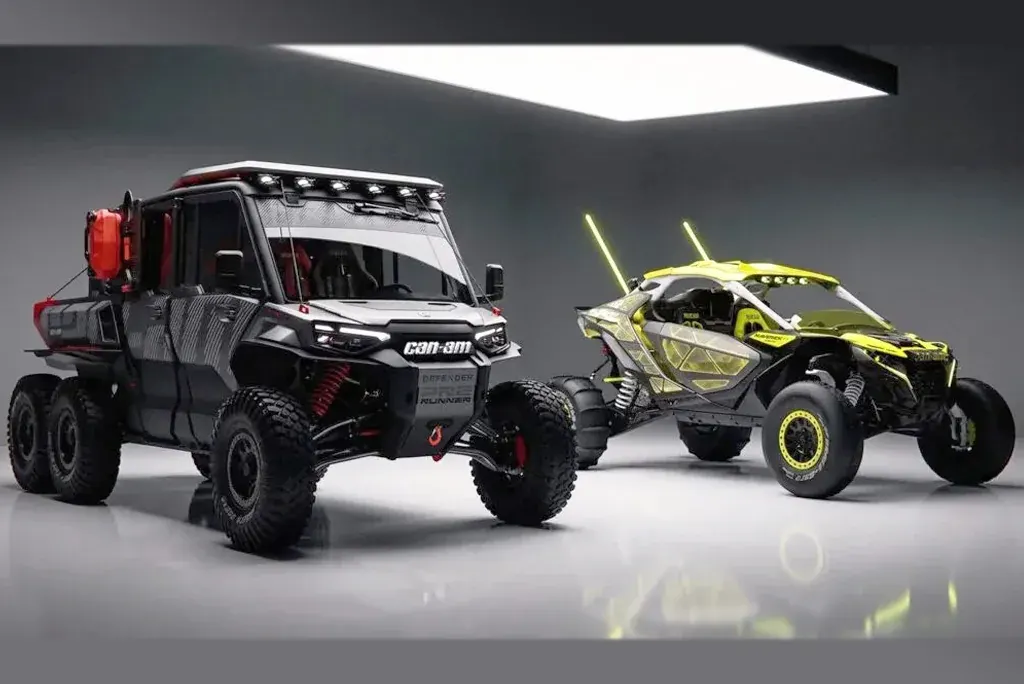 Can-Am показав шестиколісний Defender Prerunner та неоновий Maverick R XRay
