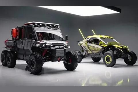 Can-Am показав шестиколісний Defender Prerunner та неоновий Maverick R XRay