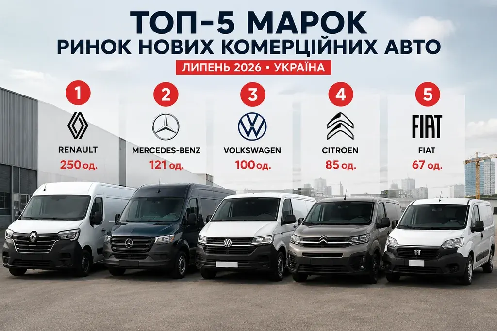 Ринок нових вантажівок: серпневе зростання на 12%, лідер — Renault
