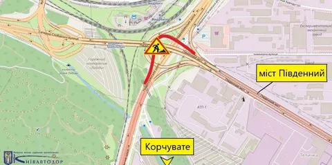 Південний міст у Києві: з 15 по 18 вересня частково обмежать рух